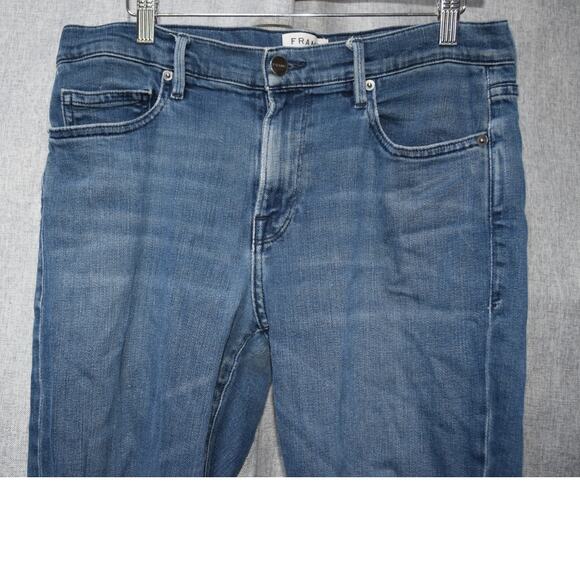 FRAME Denim L'Homme Slim Jeans Medium Wash Mens 32 - Picture 2 of 2